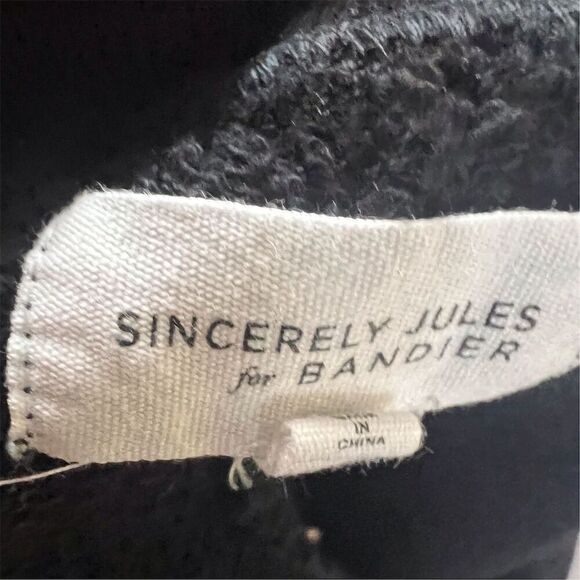 Sincerely Jules x Bandier Women's Jogger Pants Black Size Medium Waist Pockets - Picture 8 of 10